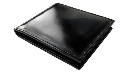 Shiny Black Wallet, With Smooth Leather And Multiple Compartments, Ready To Hold Your Cards And Cash