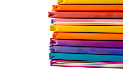 Stack Of Colorful Notebooks, With Vibrant Covers And Lined Pages, Ready For Writing And Organizing Thoughts