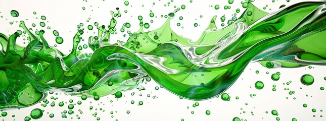 abstract green background with waves