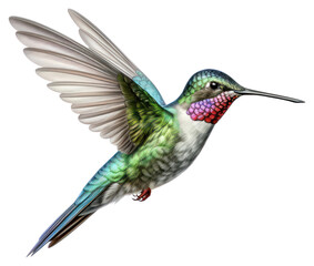 Fototapeta premium PNG Hummingbird animal white background wildlife