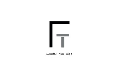FT, TF, F, T abstract letters logo monogram