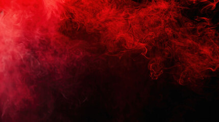 Red Color Clouds in Abstract on Dark Background