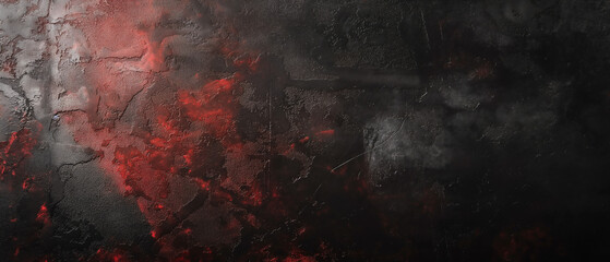 Old wall texture cement black red background abstract dark color design are light with white...