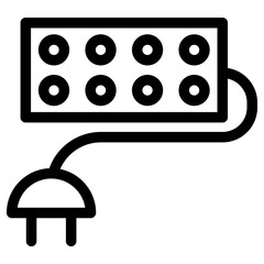 extension socket icon, simple vector design