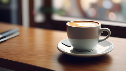 Obraz premium Coffee in front of the window 