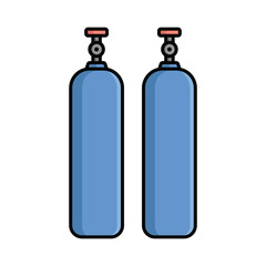 gas cylinder icon vector design template simple and clean