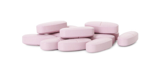 Obraz na płótnie Canvas Vitamin pills isolated on white. Health supplement