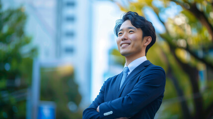 笑顔のビジネスマン