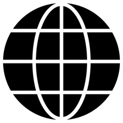 global world icon, simple vector design