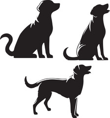 Obraz premium Dogs file silhouette vector image 