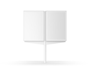 Double Ad Poster Pole Stand Mockup template. 3d illustration.