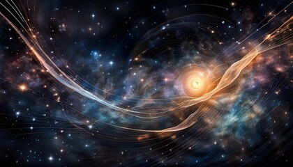 Fototapeta premium Wind of Galaxy Illustration Background