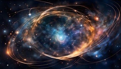 Obraz premium Wind of Galaxy Illustration Background