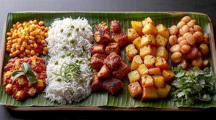 Mouthwatering delicacies arranged in a line for Vishu festivities