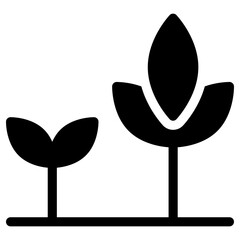 growth plant icon, simple vector design