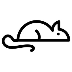 rat icon, simple vector design
