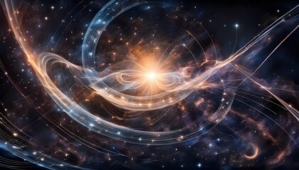 Obraz premium Wind of Galaxy Illustration Background