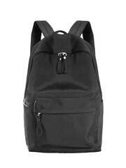 Black backpack. Isolated on a white background