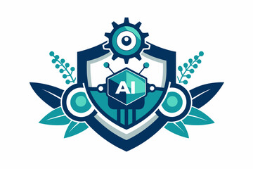  logo for an ai software engineer vector illustration