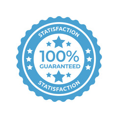 Satisfaction Guarantee Emblem Seal. Medal Label Icon Seal Sign Isolated on White Background.