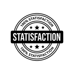 Satisfaction Guarantee Emblem Seal. Medal Label Icon Seal Sign Isolated on White Background.