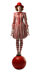 PNG Girl juggler clown ball standing