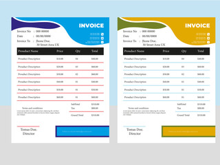 Free vector minimal invoice template Design