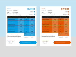 Free vector minimal invoice template Design