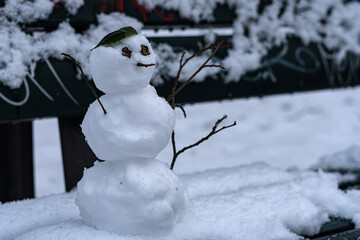 Schneemann im Glück