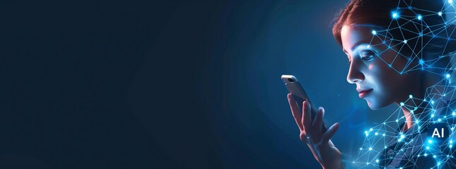AI woman background