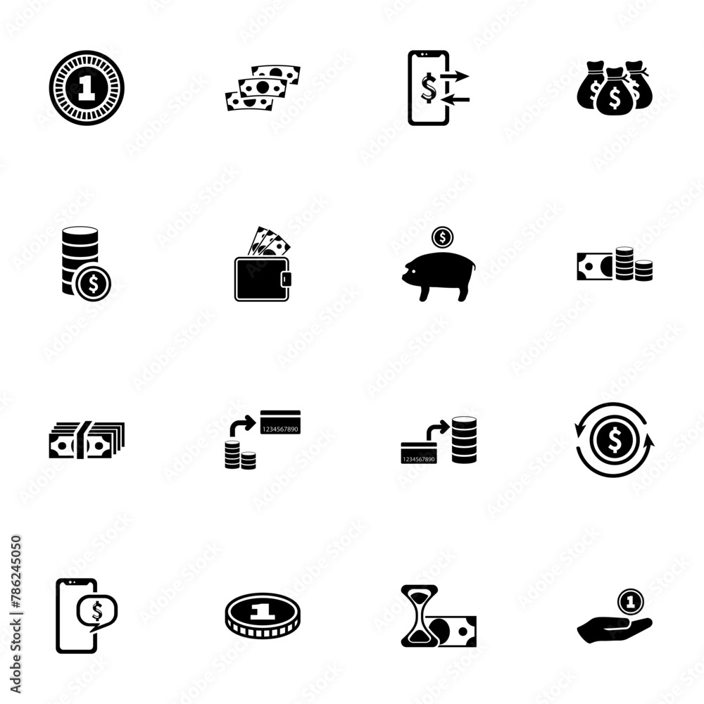 Poster currency icon - expand to any size - change to any colour. perfect flat vector contains such icons a