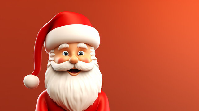 a Santa Claus head 3D image
