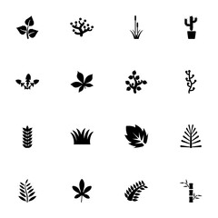 Plants icon - Expand to any size - Change to any colour. Perfect Flat Vector Contains such Icons as leaf, bamboo, oak, palm, flower, growth, sprout, clover, grass, tree, seedling and more