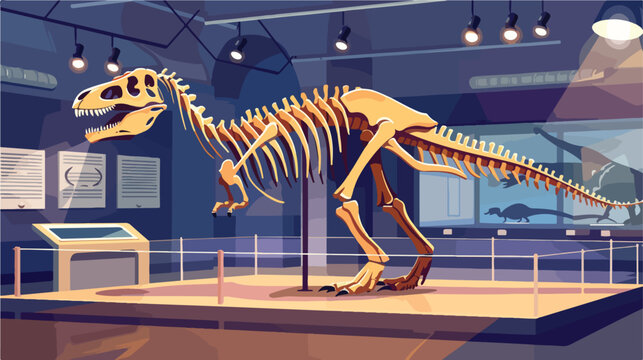 Tyrannosaurus dinosaur skeleton at archeology museum