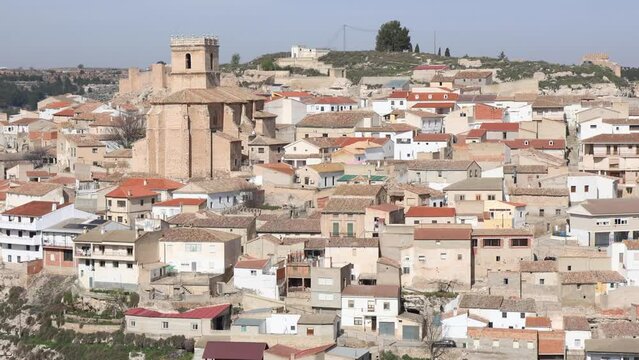 Jorquera,  Church of Our Lady of the Assumption, Albacete autonomous community of Castilla-La Mancha, Spain. Viewpoint