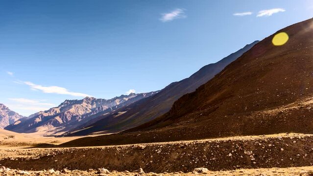 Beautiful timelapse of baldar in spiti valley during Pin Bhaba trek in Himachal Pradesh, India