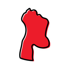 Bayankhongor provinces of Mongolia map icon.