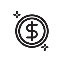 dollars icon or logo isolated sign symbol vector illustration - high quality black style vector icons