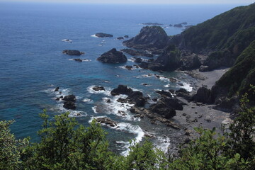 高知県　叶崎からみた風景
