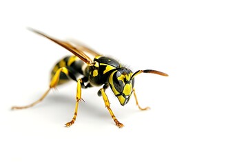Wasp's head against a gray backdrop Flying bee close-up isolated on a white background



 - obrazy, fototapety, plakaty