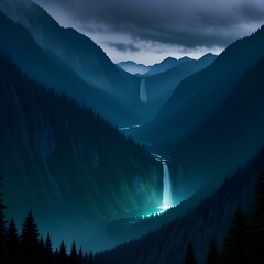 Embracing the Mystical Allure of Nightfall: Embarking on a Nocturnal Odyssey to Uncover the Tranquil Majesty of Enchanting Mountain Peaks, Glistening Cascading Waterfalls, and Whispering Forests, All 