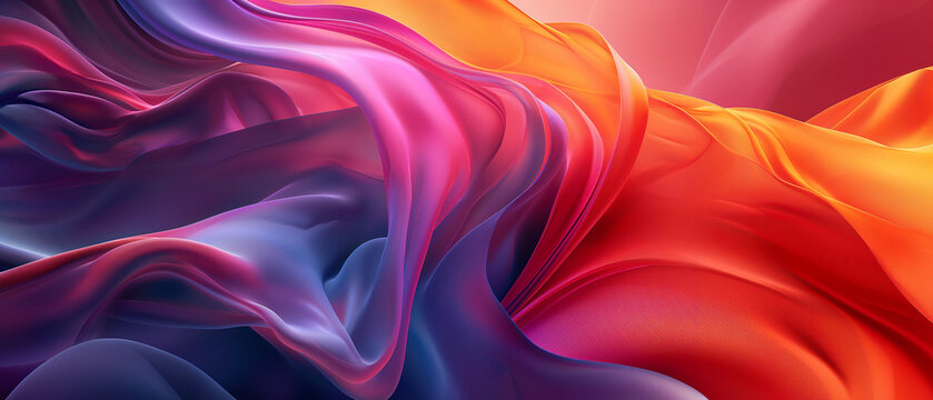 Swirling ribbons of bold color transitions, abstract backdrop for celebratory event postersgradient scheme