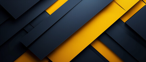 Abstract corporate design with sharp angles in navy blue and vibrant yellow, perfect for a cuttingedge tech firmgradient scheme - obrazy, fototapety, plakaty