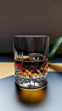 Elegance in a Glass: Amber Whiskey