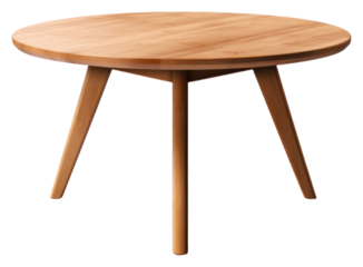PNG Round wooden table furniture white background
