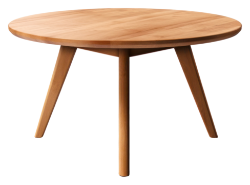 PNG Round wooden table furniture white background