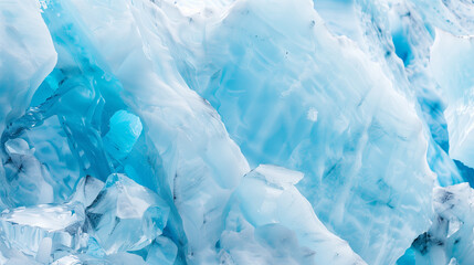 Obraz premium Glaciers melting, colossal ice formations receding as temperatures rise, a stark reminder of environmental change and its impact on Earth's frozen landscapes.