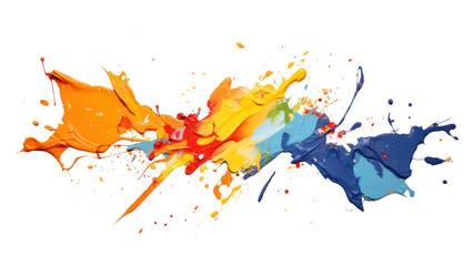 Colorful paint splash effect png, transparent background - obrazy, fototapety, plakaty