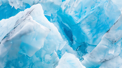 Obraz premium Massive glaciers melting, their once-grand ice formations receding as temperatures rise, a stark visual of climate change's impact on our planet's icy realms.