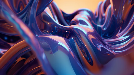 Mesmerizing patterns come to life, shifting and fading in a perpetual dance of movement and color in an abstract 3D fluid dynamics animation.